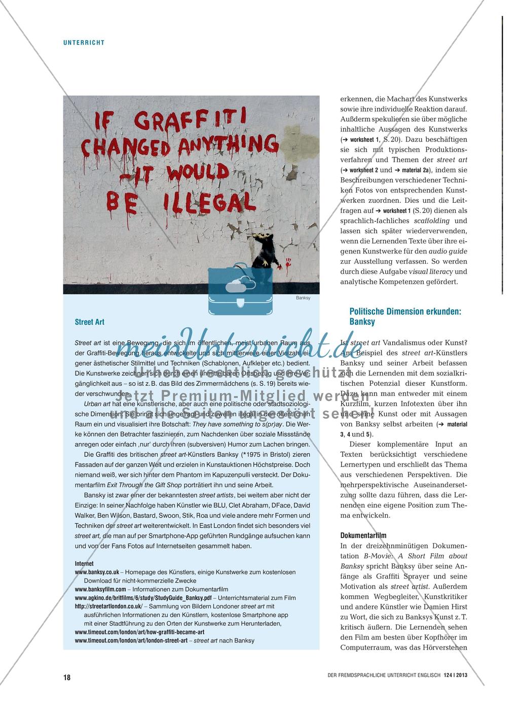 Exit Through the Classroom - Eine street art-Ausstellung gestalten, kommentieren und bewerben Preview 3