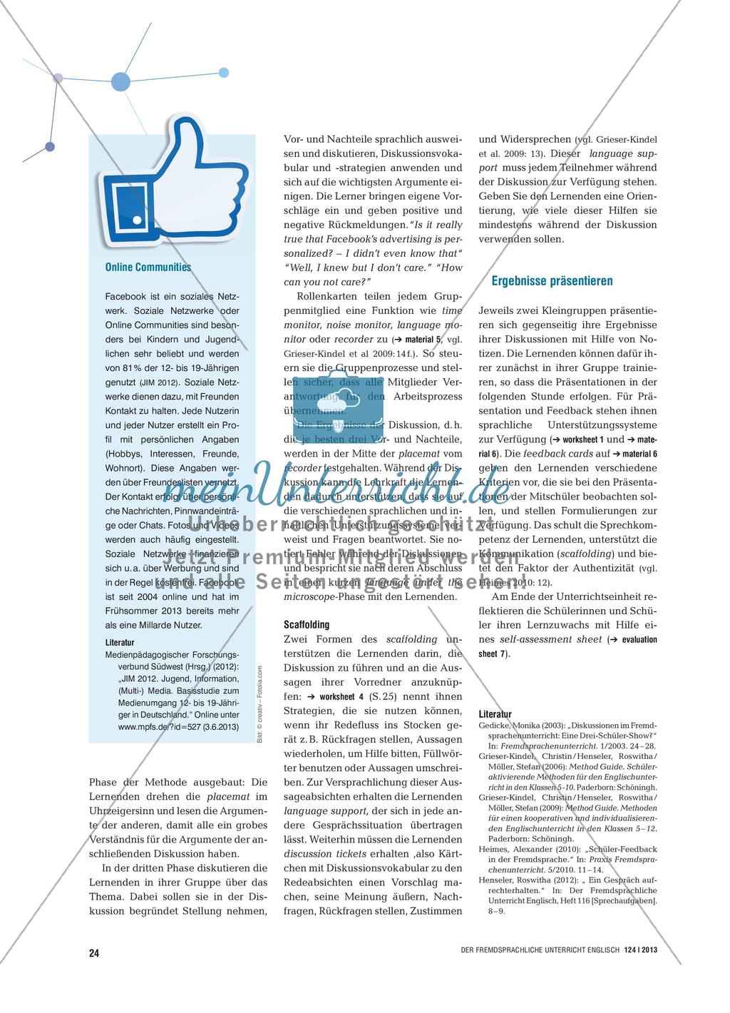 Facing Facebook - Vor- und Nachteile von sozialen Netzwerken diskutieren Preview 3