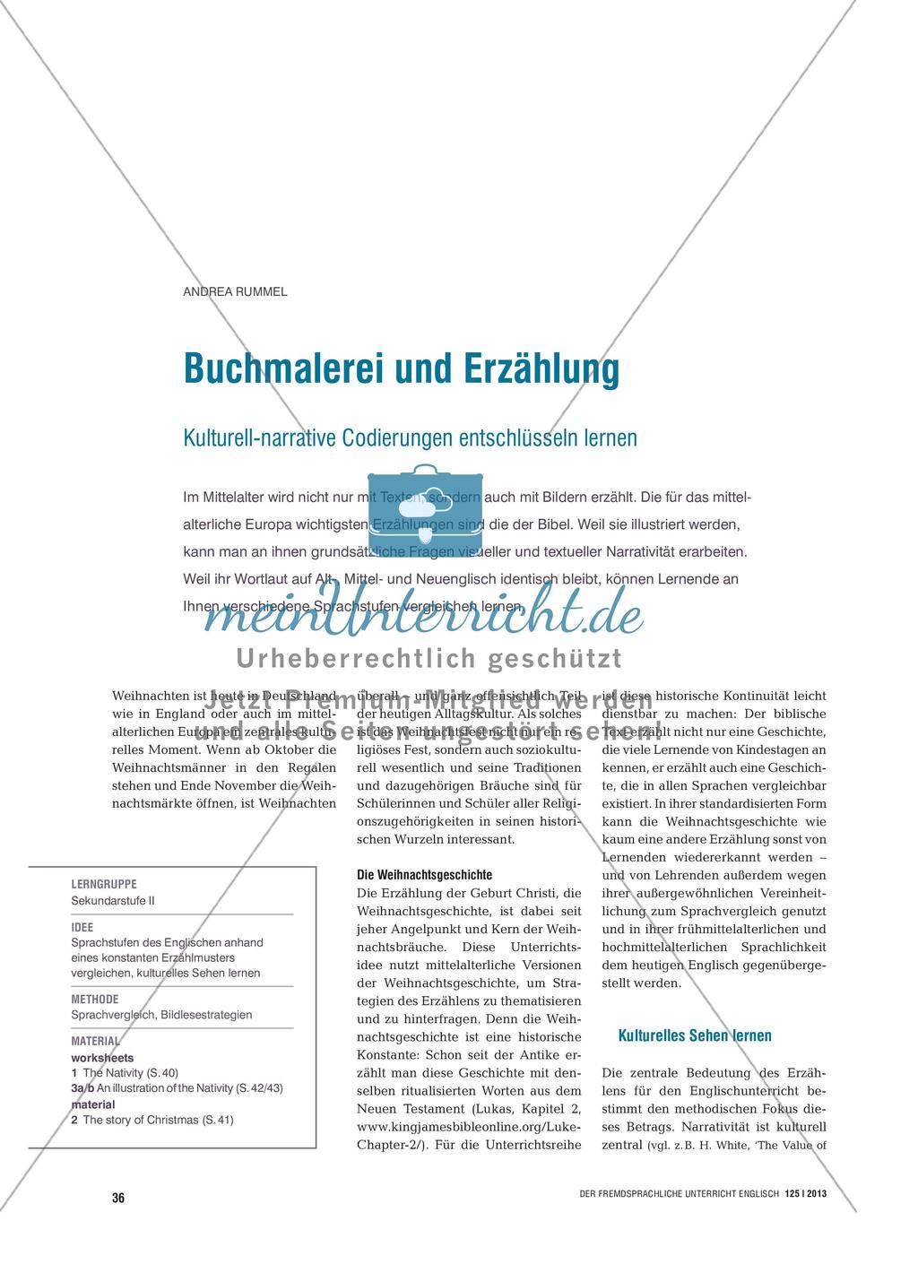 Buchmalerei und Erzählung - Kulturell-narrative Codierungen entschlüsseln lernen Preview 1