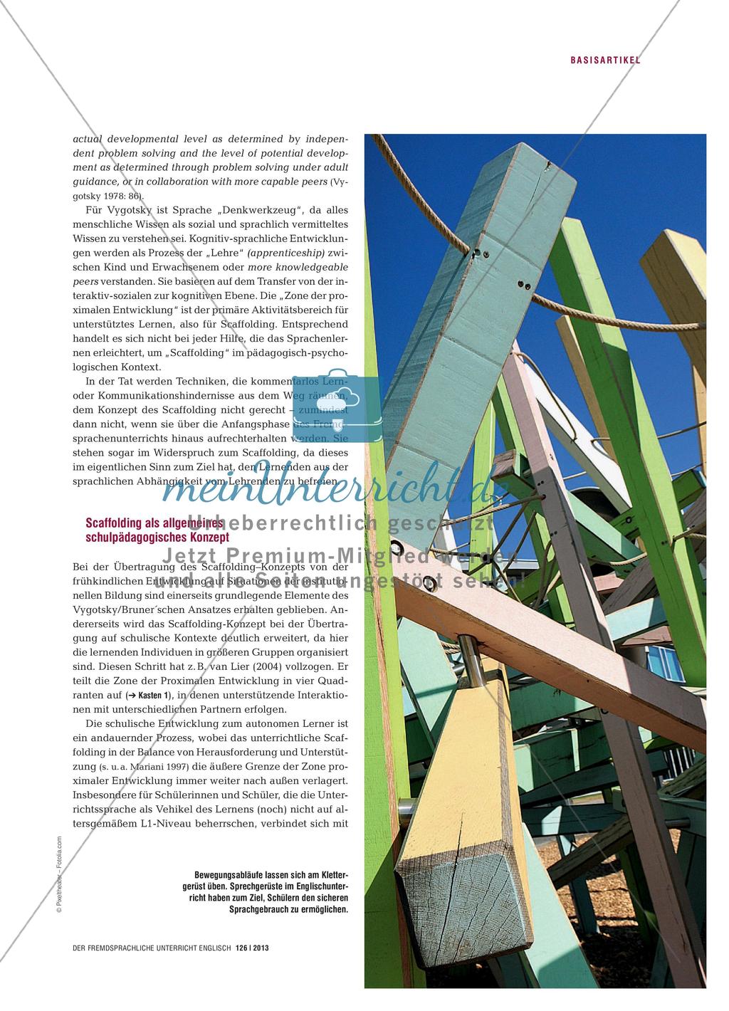 Scaffolding - Unterstützung für das selbstgesteuerte Lernen im Englischunterricht Preview 2