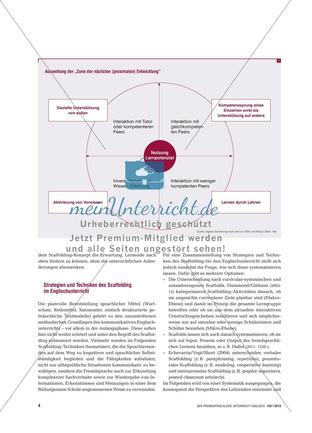 Scaffolding - Unterstützung für das selbstgesteuerte Lernen im Englischunterricht Preview 3