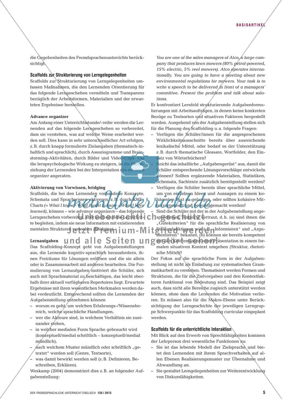 Scaffolding - Unterstützung für das selbstgesteuerte Lernen im Englischunterricht Preview 4