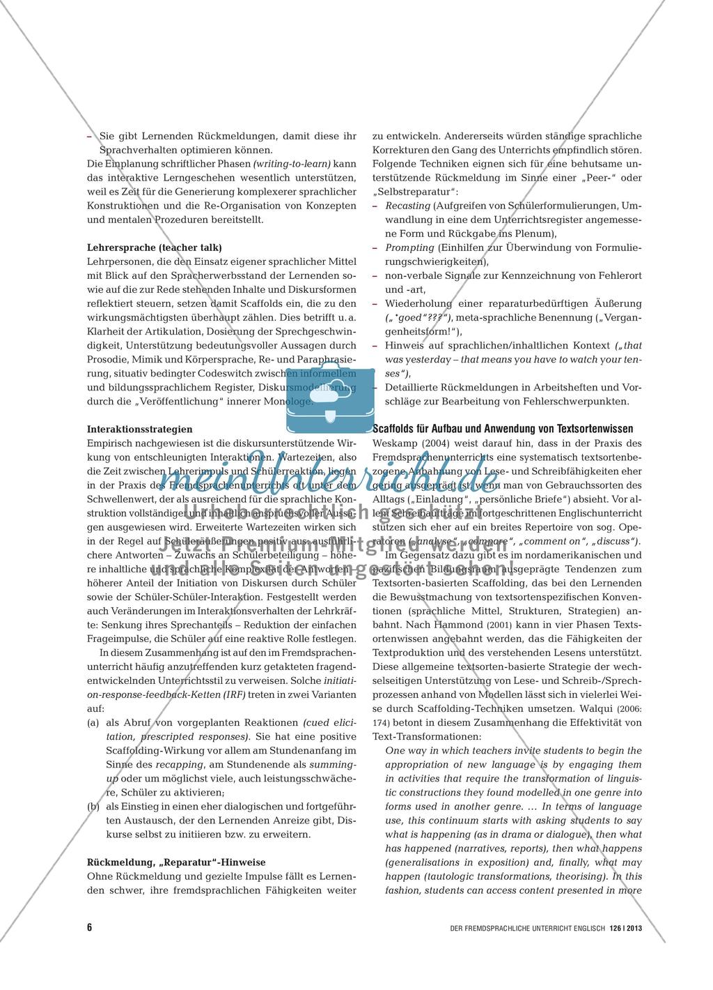 Scaffolding - Unterstützung für das selbstgesteuerte Lernen im Englischunterricht Preview 5