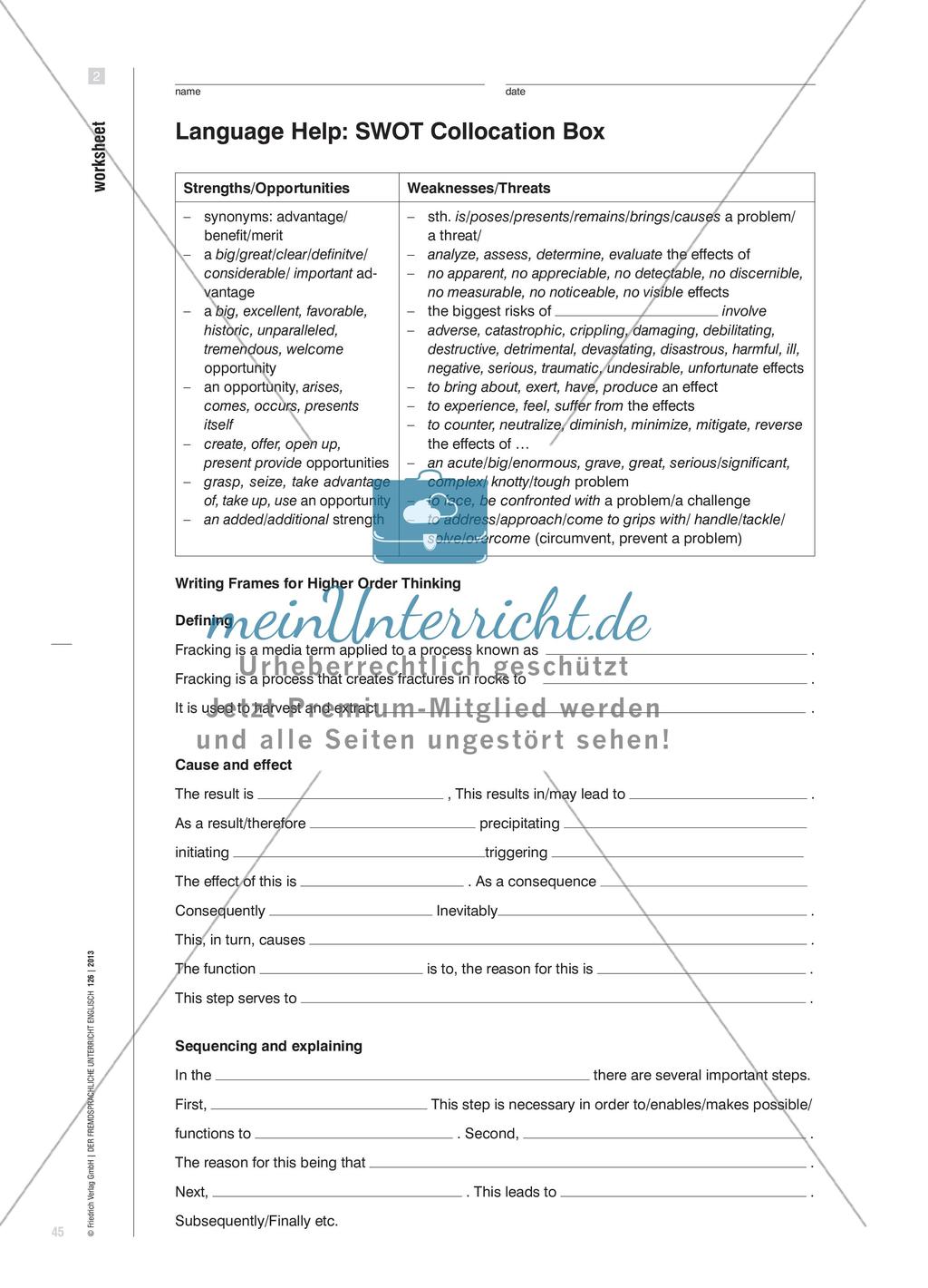 Fracking in North Dakota - Scaffolding Higher Order Thinking Skills through Writing Preview 6