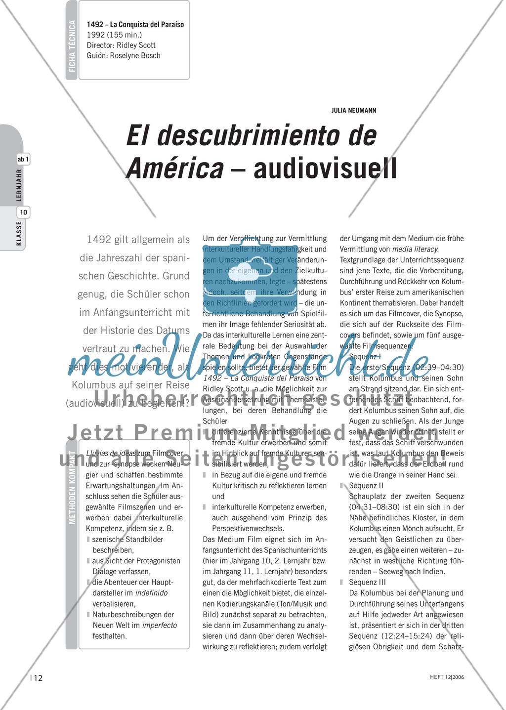 El descubrimiento de América – audiovisuell Preview 1