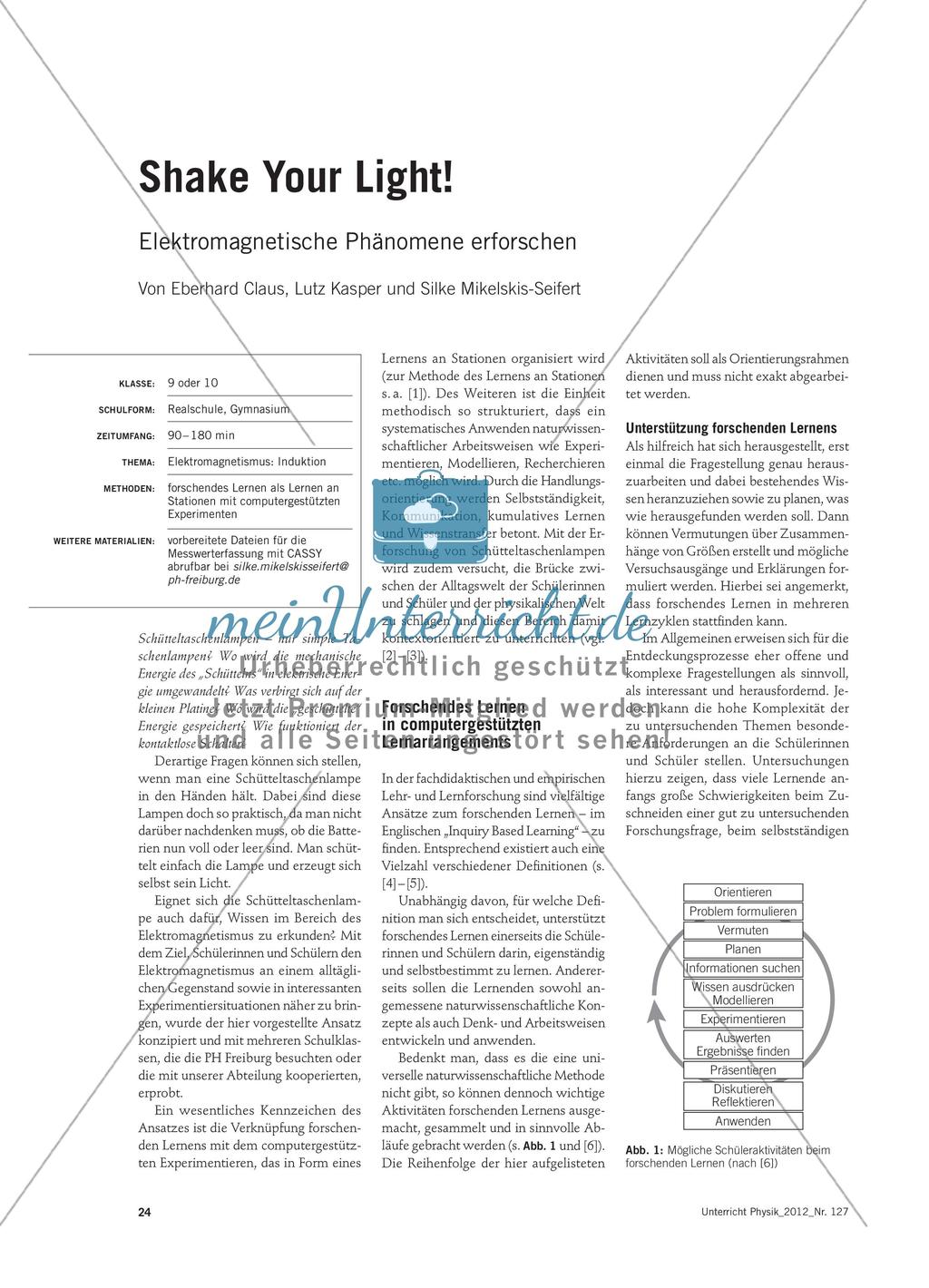 Shake Your Light! - Elektromagnetische Phänomene erforschen Preview 1