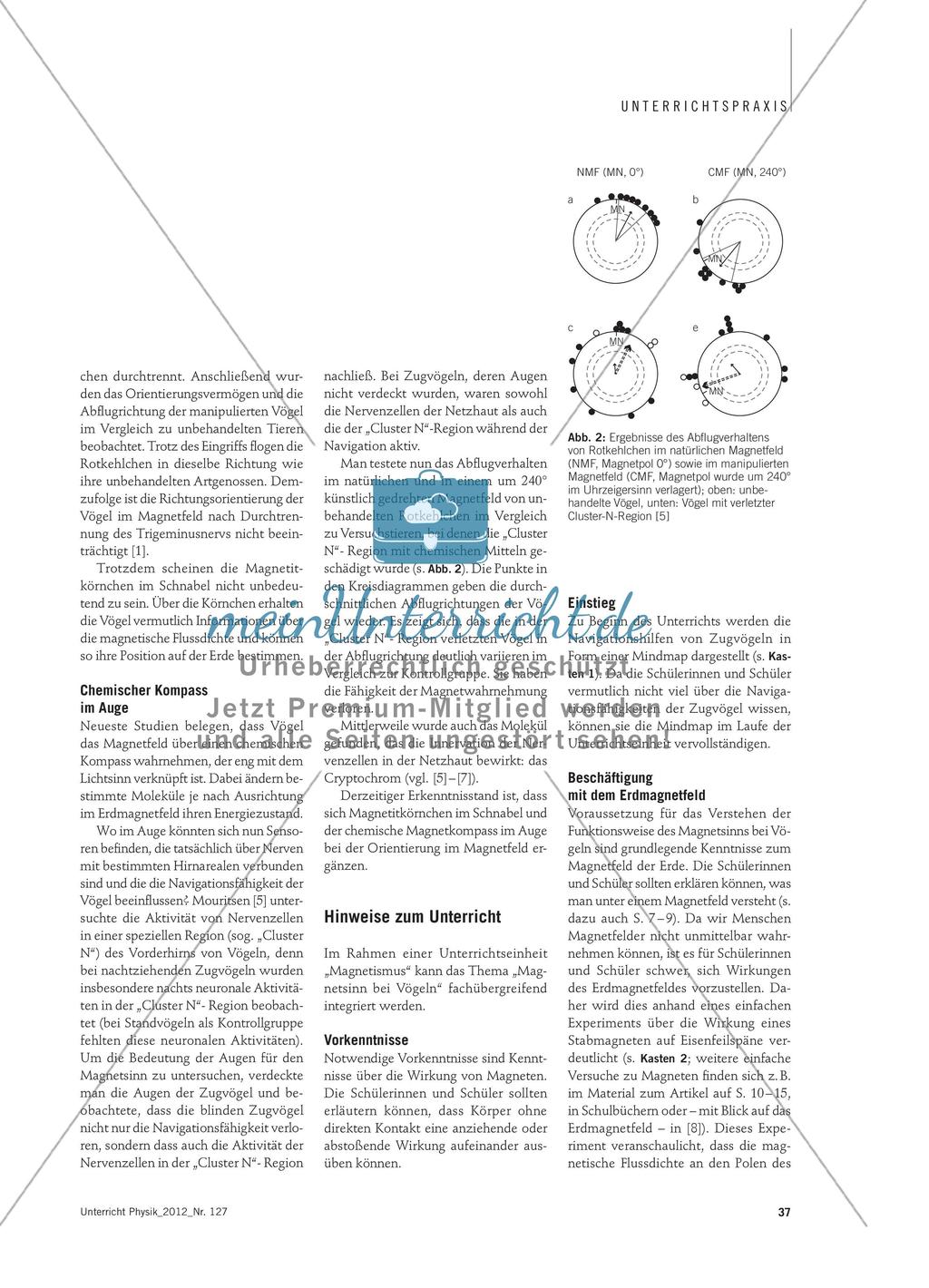 Wie finden Zugvögel den richtigen Weg? - Navigieren im Magnetfeld der Erde Preview 2