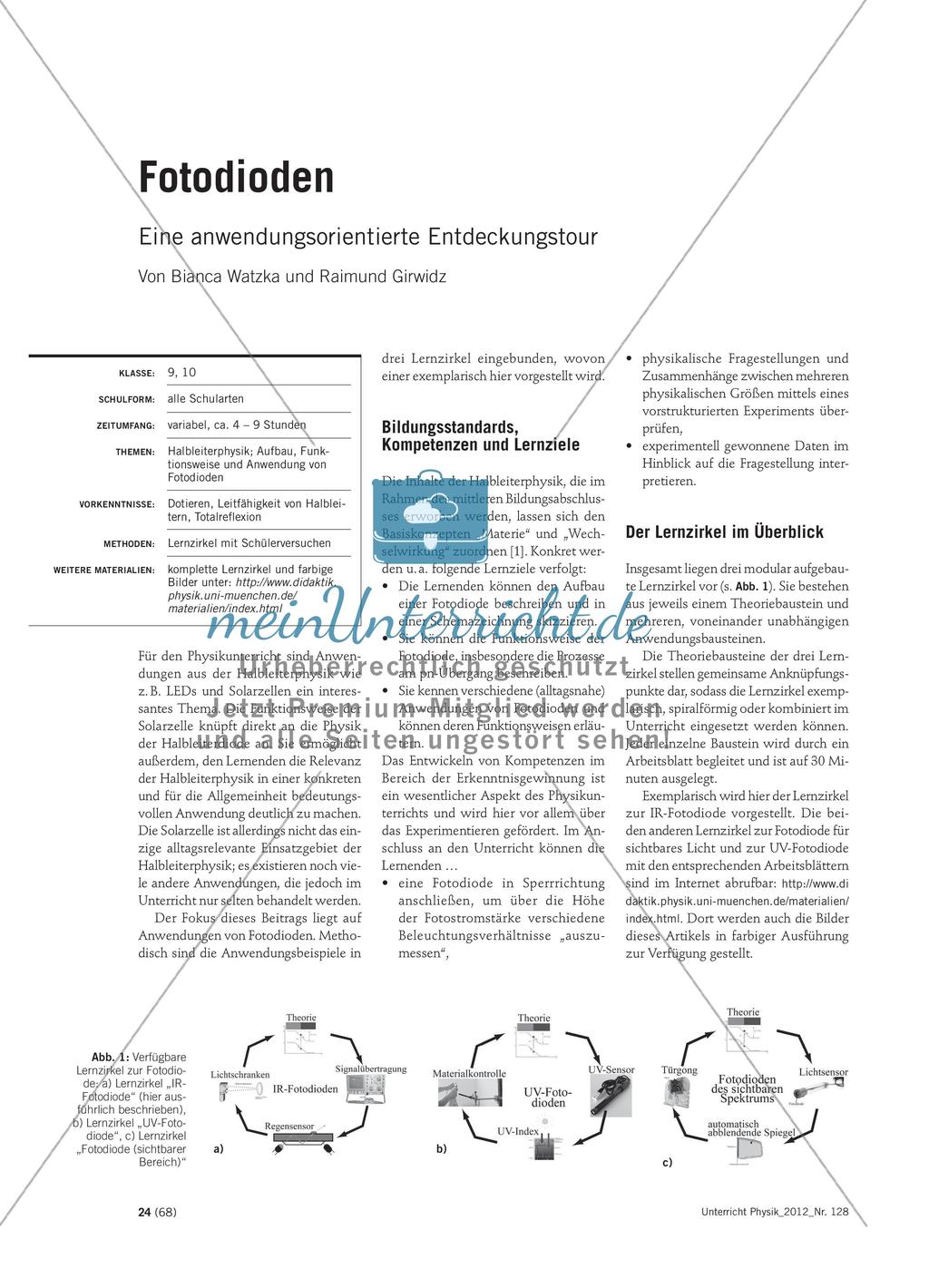 Fotodioden - Eine anwendungsorientierte Entdeckungstour Preview 1
