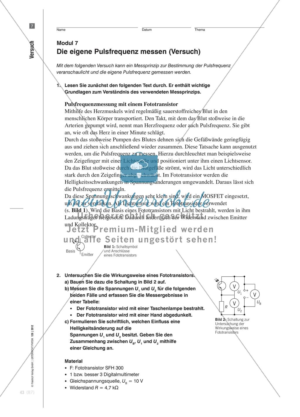 Unipolare Transistoren - Unterrichtsmodule zu ihren Eigenschaften und Anwendungen Preview 10