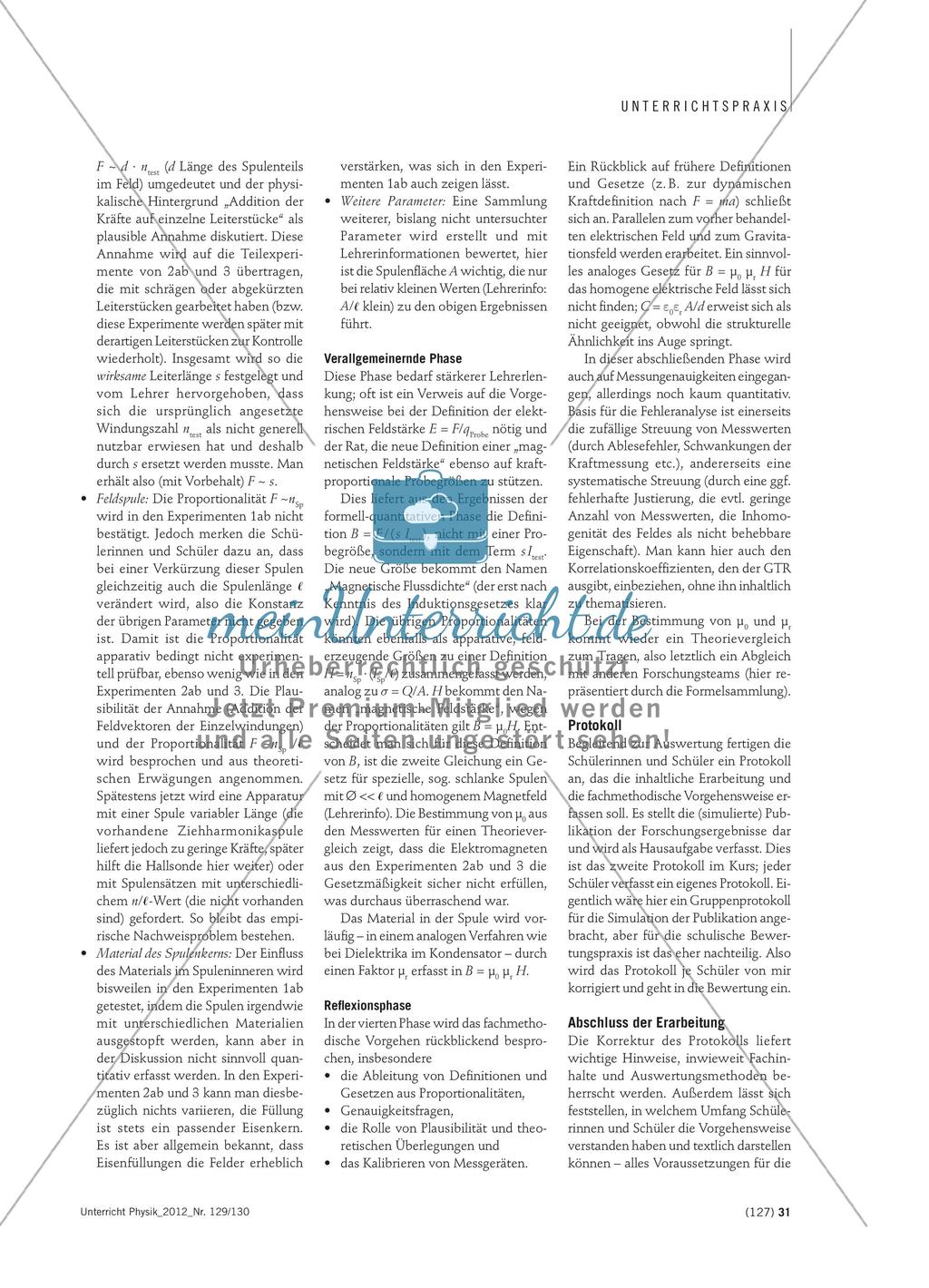 Experimentell, fachmethodisch und kommunikativ - Anregungen für ein prozessbezogenes Praktikum Preview 6