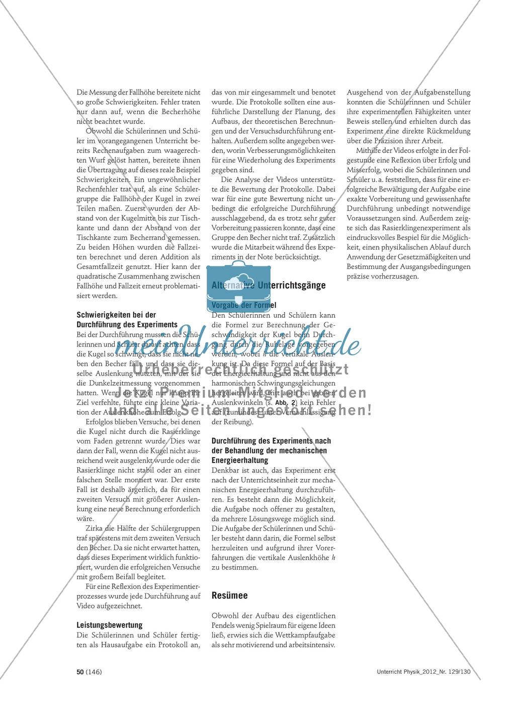 Experimentelle Fähigkeiten schrittweise aufbauen - Einsatz von Schülerübungskästen zur Mechanik in Klasse 10 Preview 5