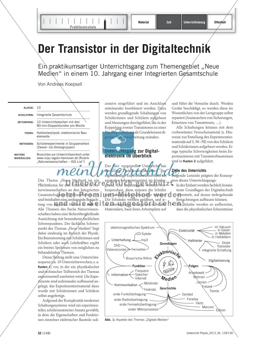 Der Transistor in der Digitaltechnik Preview 1