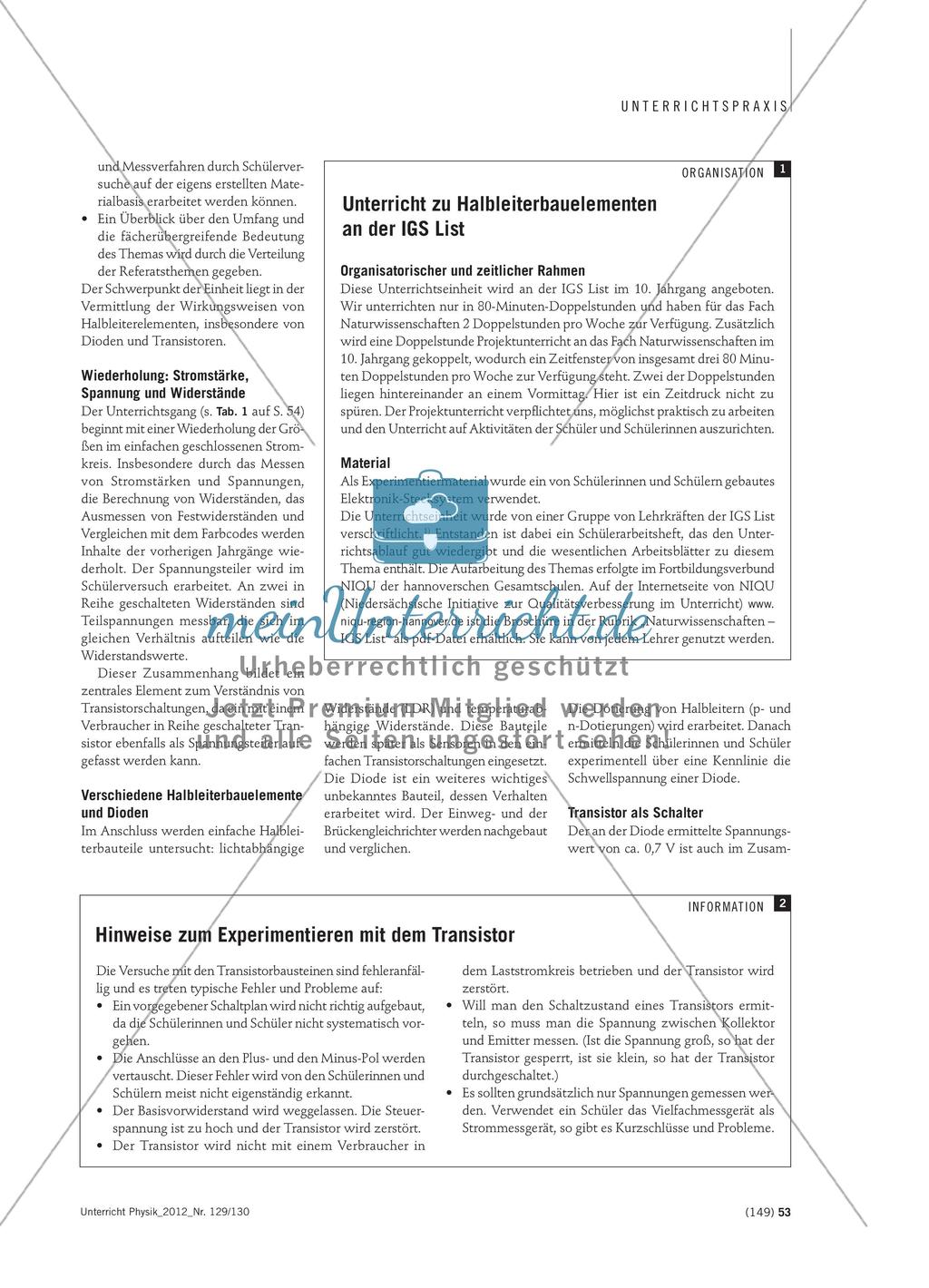 Der Transistor in der Digitaltechnik Preview 2