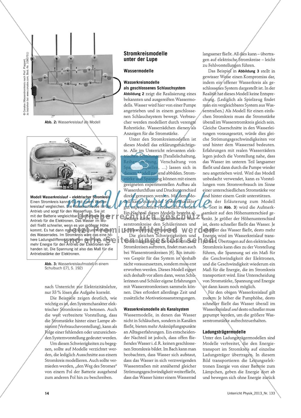 Lernhilfe oder Lernhindernis? - Modelle von Leitungsvorgängen in Stromkreisen unter der Lupe Preview 3