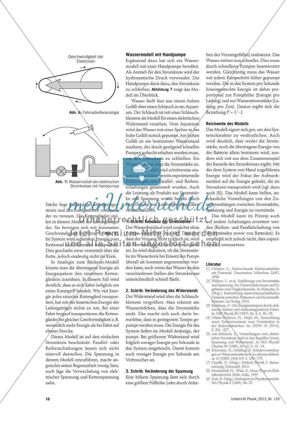 Lernhilfe oder Lernhindernis? - Modelle von Leitungsvorgängen in Stromkreisen unter der Lupe Preview 5