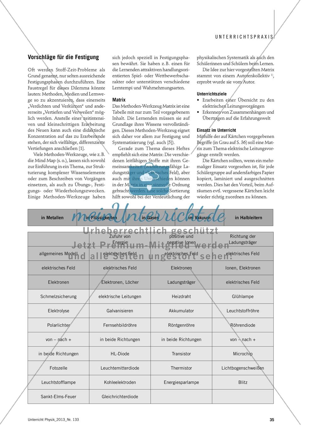 Methoden-Werkzeuge für das Thema Leitungsvorgänge - Vorschläge für die Einführung und die Festigung Preview 2