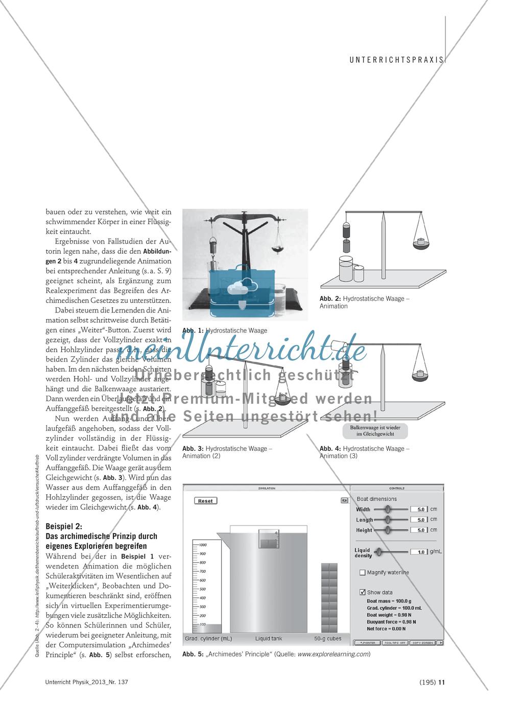 Computersimulationen zum Auftrieb - Fachdidaktischer Mehrwert dynamischer Repräsentationen Preview 2