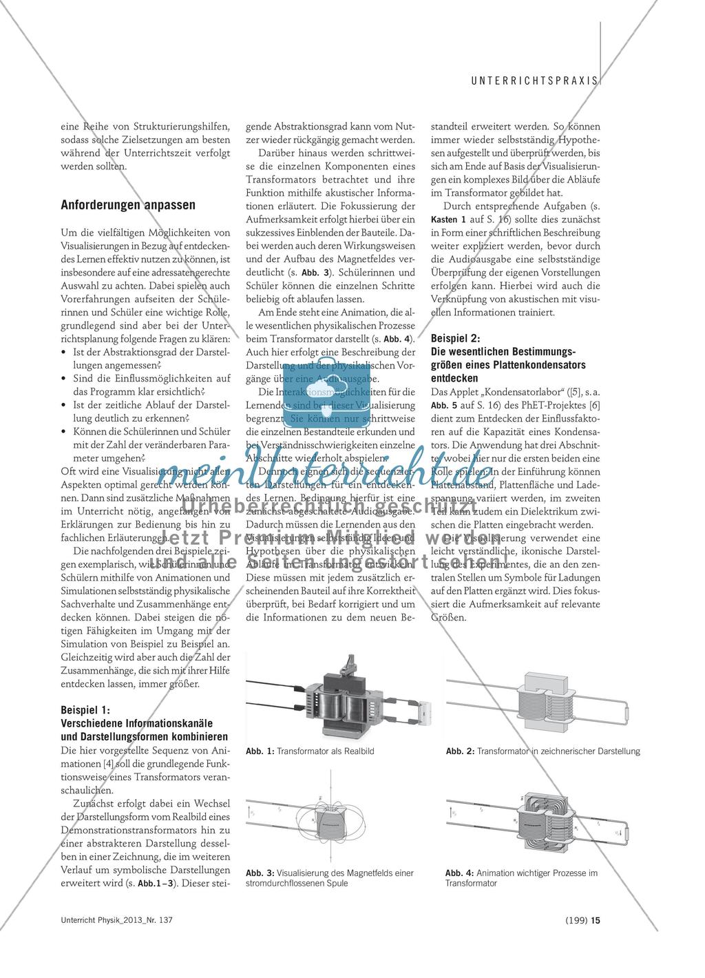 Entdeckendes Lernen mit dem Computer - Möglichkeiten und Anforderungen von Animationen und Simulationen Preview 2