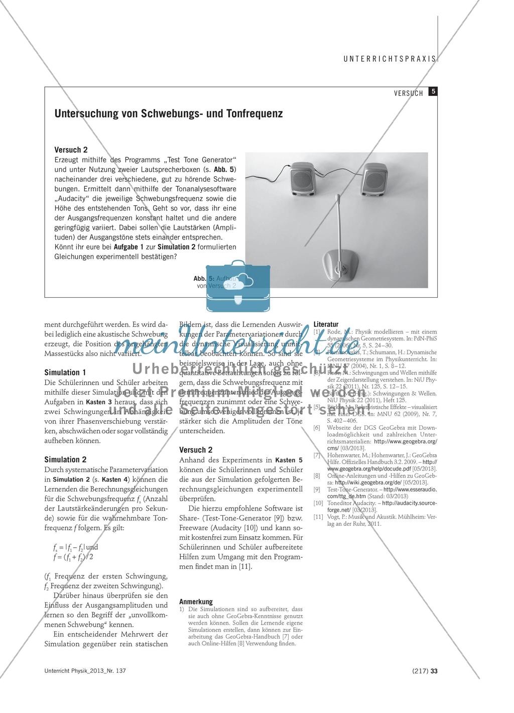 Akustische Schwebungen untersuchen - Entwicklung von Simulationsprogrammen unter Verwendung dynamischer Geometriesoftware Preview 4