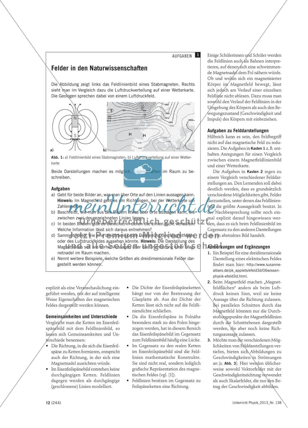 Felder und ihre Darstellungen - Einführung in den Feldbegriff in der Sekundarstufe I Preview 2