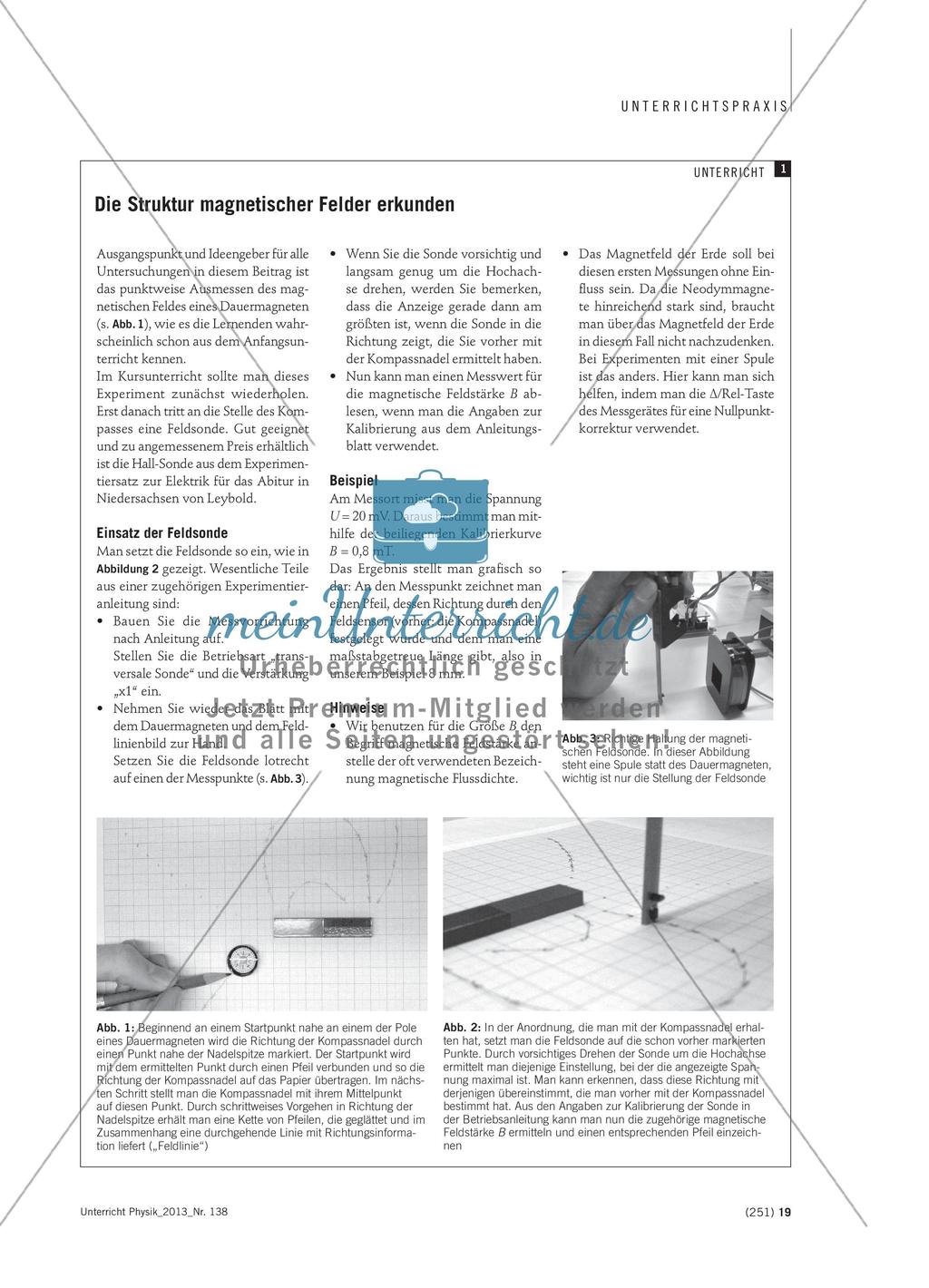 Die Struktur elektrischer Felder erkunden - Arbeitsteilige Experimente mit einer einfachen Feldsonde Preview 2
