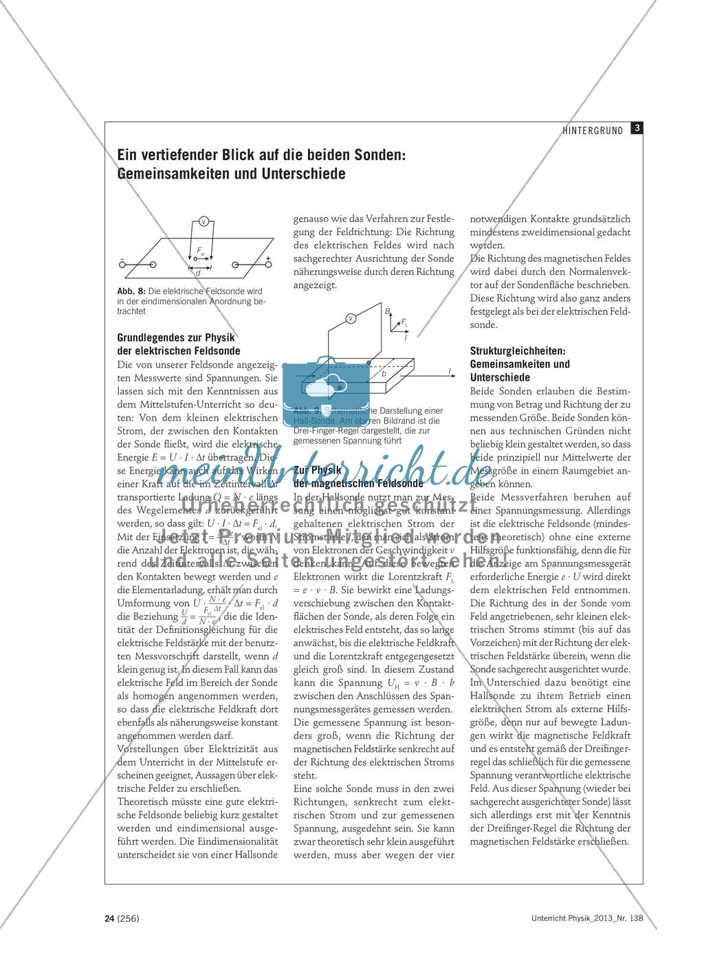 Die Struktur elektrischer Felder erkunden - Arbeitsteilige Experimente mit einer einfachen Feldsonde Preview 7
