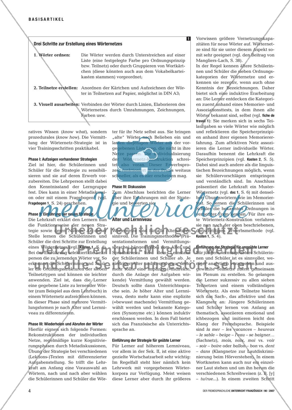 Lernstrategie: Wörternetze Preview 3