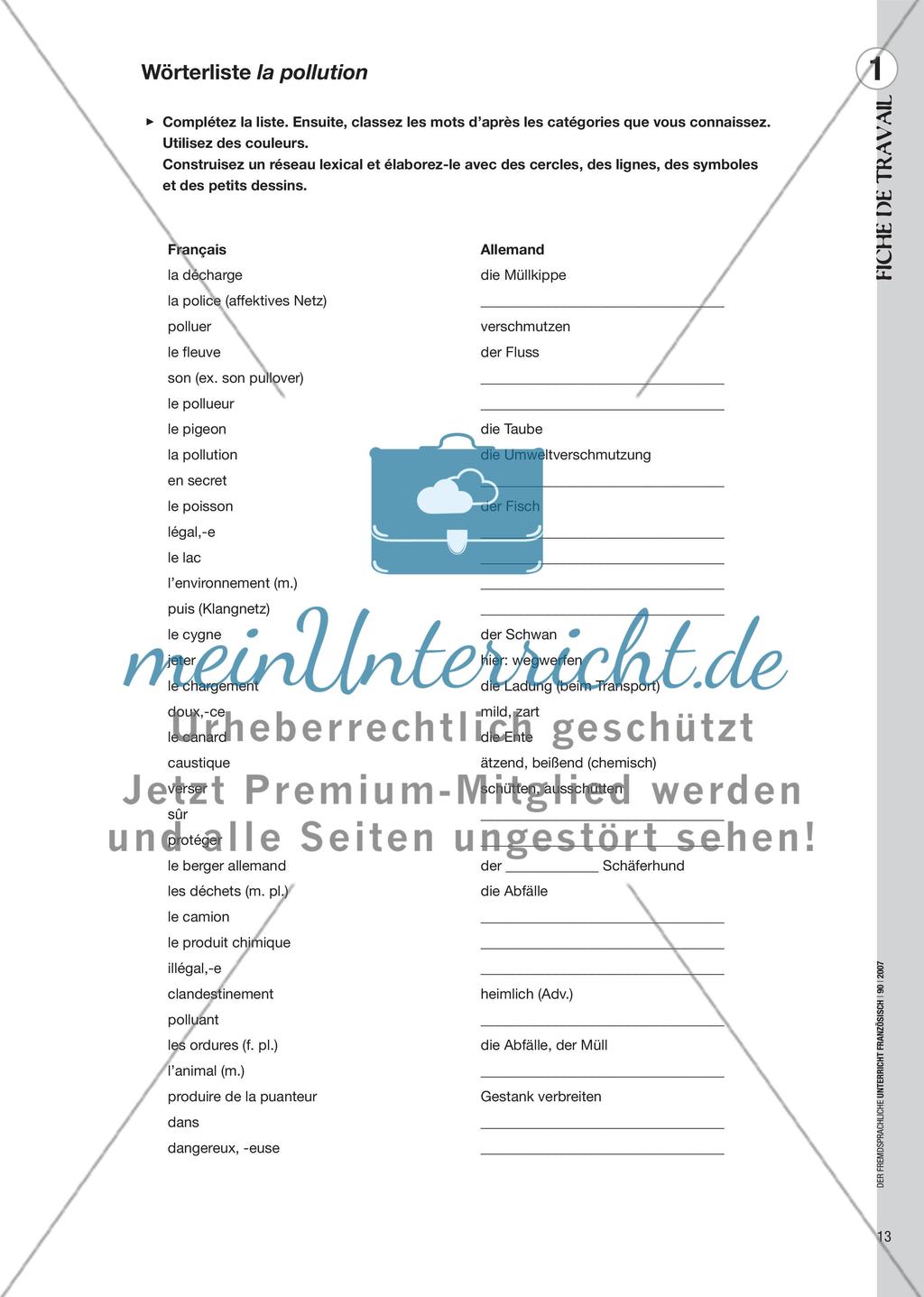 Netze kreativ nutzen - Kreatives Schreiben zum Thema la pollution Preview 4