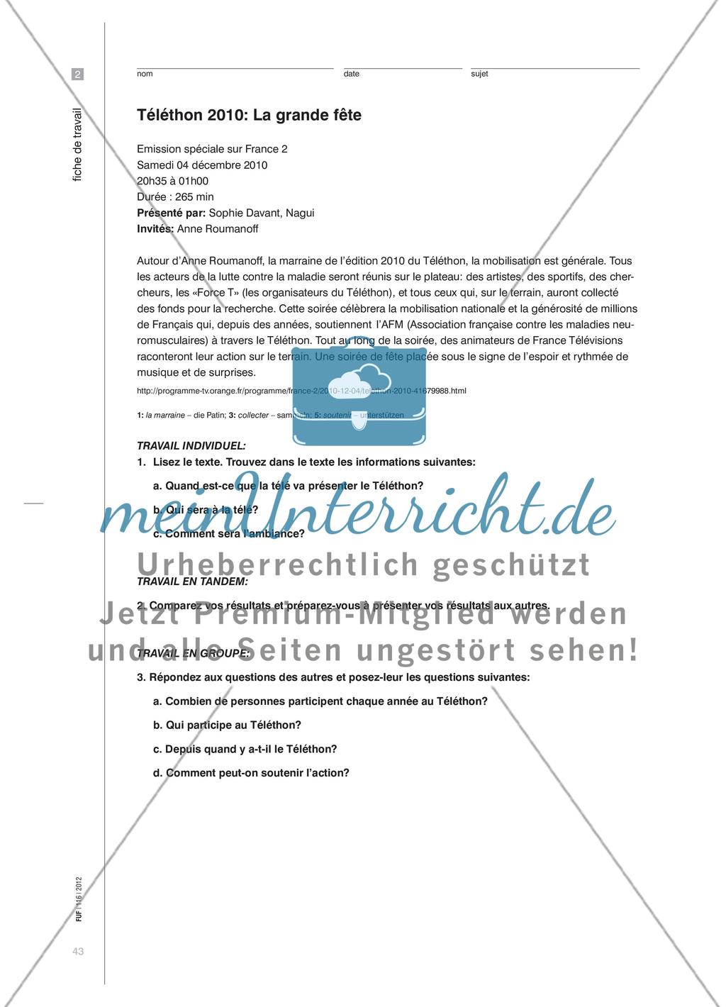 Je veux aider - Mit landeskundlichen Beispielen die Möglichkeiten sozialen Engagements reflektieren Preview 6
