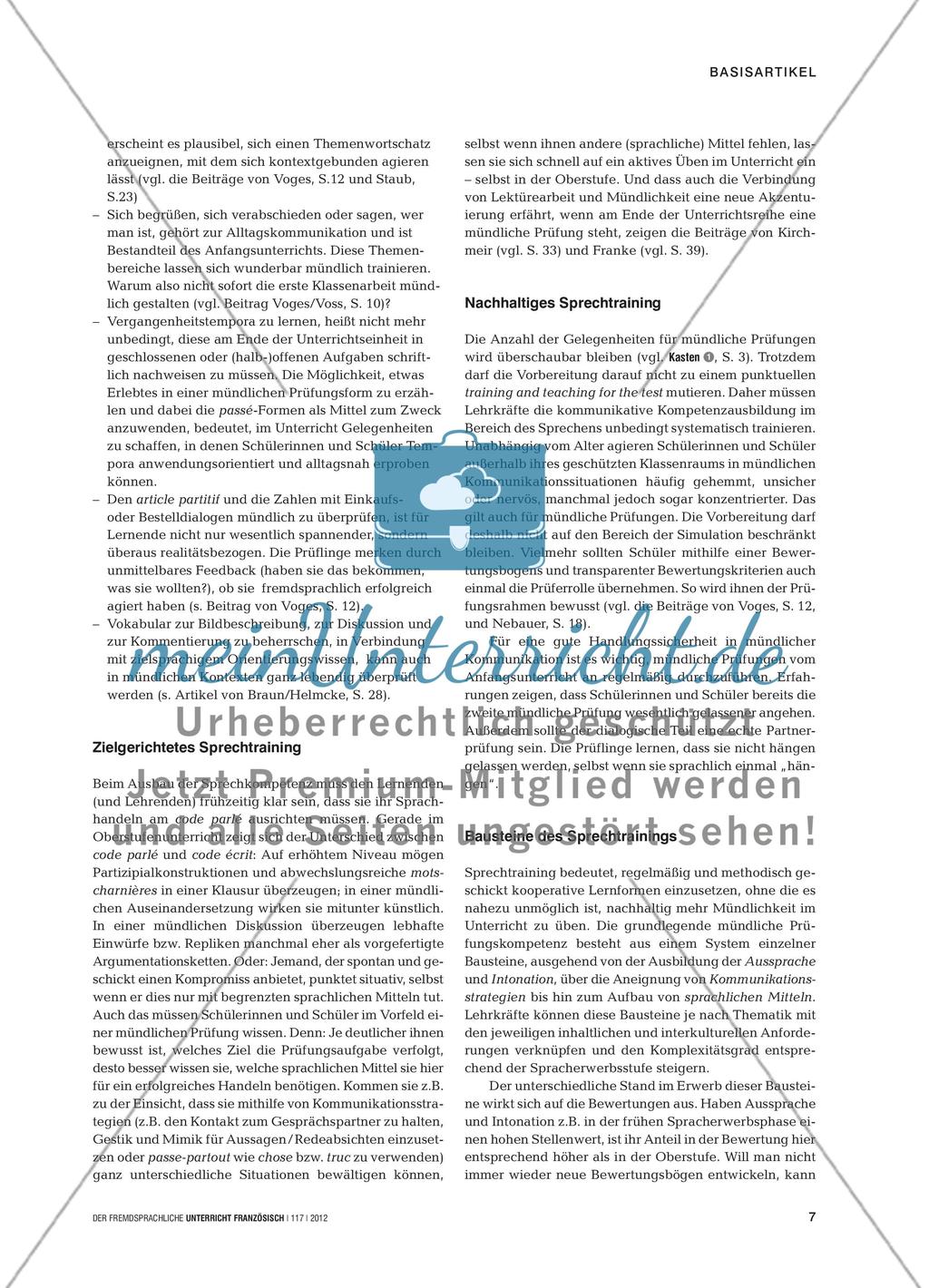 Mündliche Klassenarbeiten und Prüfungen - Anforderungen und Formate zur Überprüfung der Sprechkompetenz Preview 6