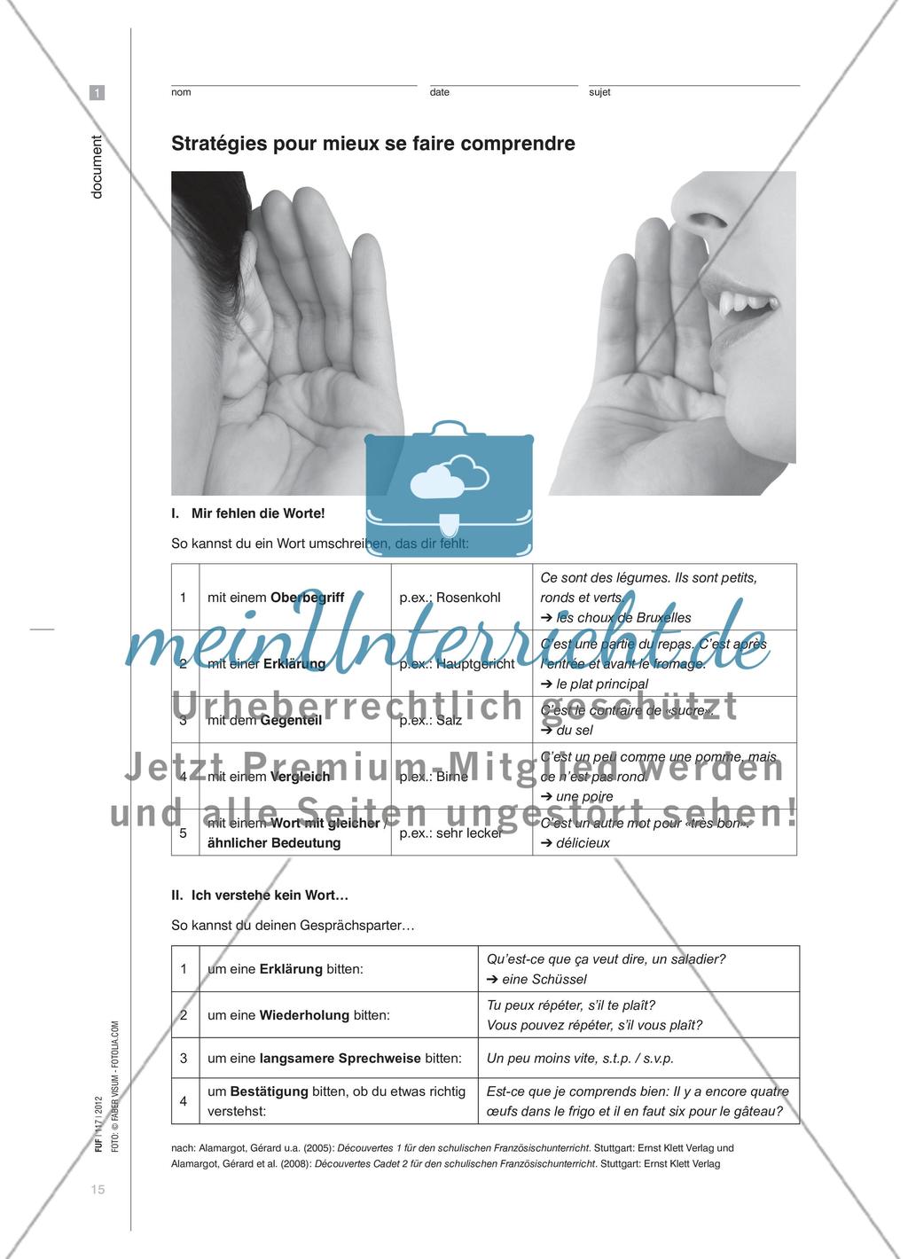 À table! - Mündlichkeit im Rahmen der Lehrbucharbeit fördern Preview 4