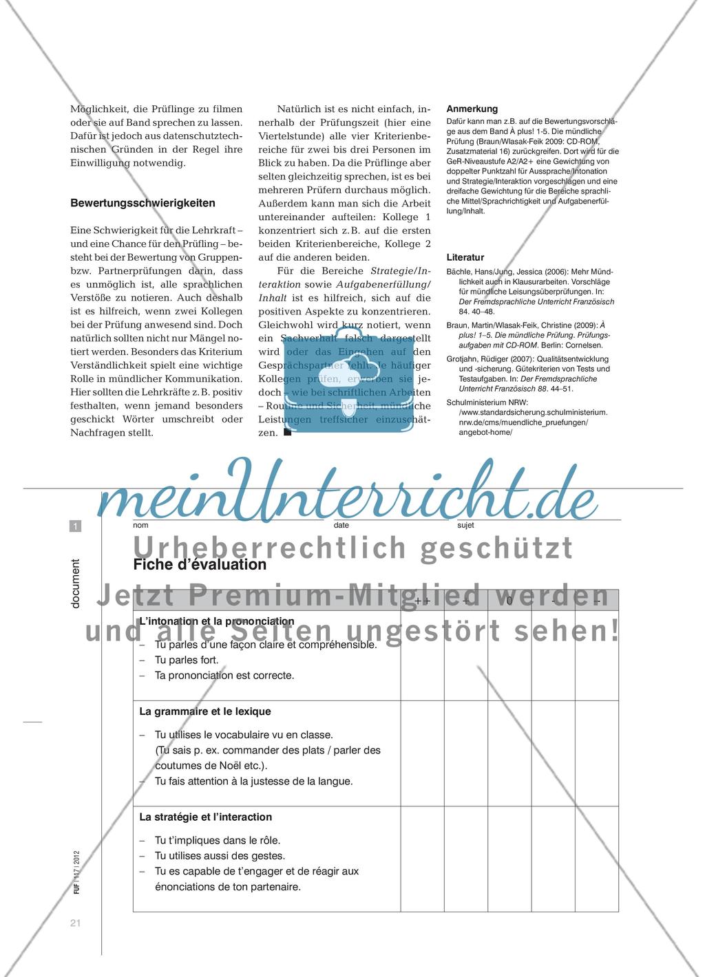 Transparenz und Training: die Schlüssel zum Erfolg - Ein Erfahrungsbericht zur Bewertung mündlicher Prüfungen Preview 4