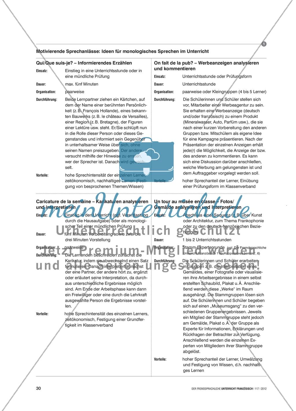 Comment analyser un camembert? - Infografiken in mündlichen Prüfungen beschreiben und auswerten Preview 3