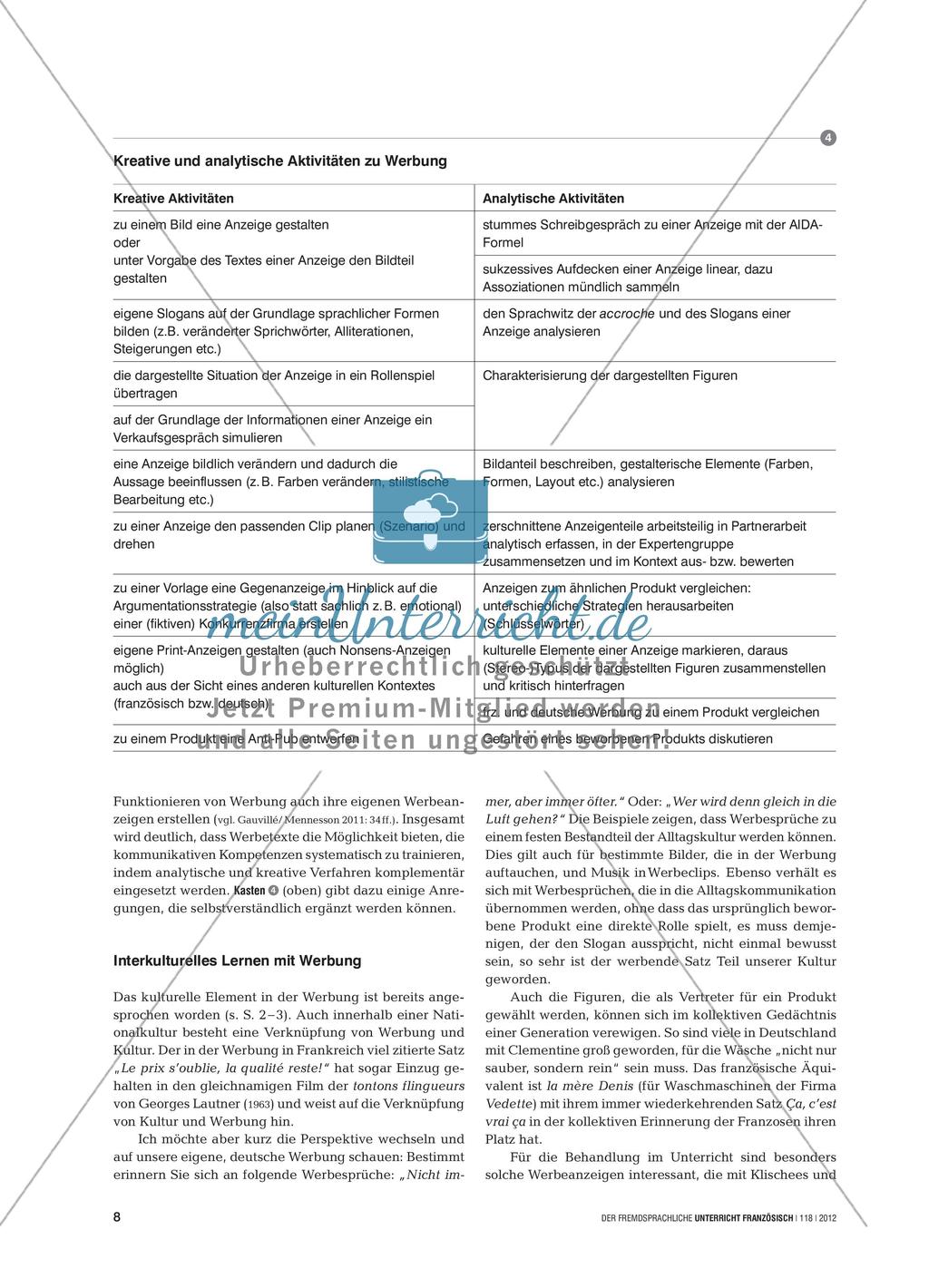 Werbung im Französischunterricht Preview 7