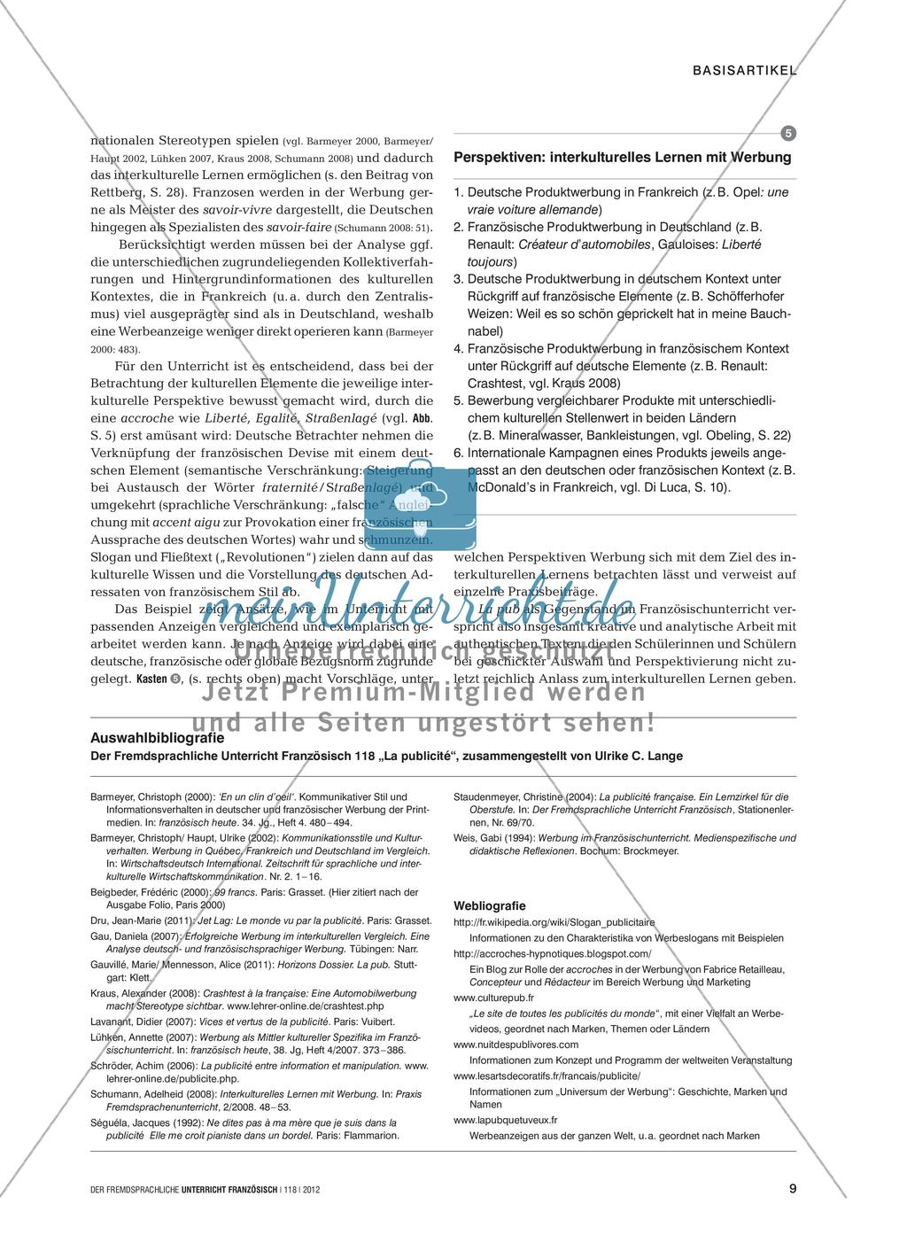 Werbung im Französischunterricht Preview 8
