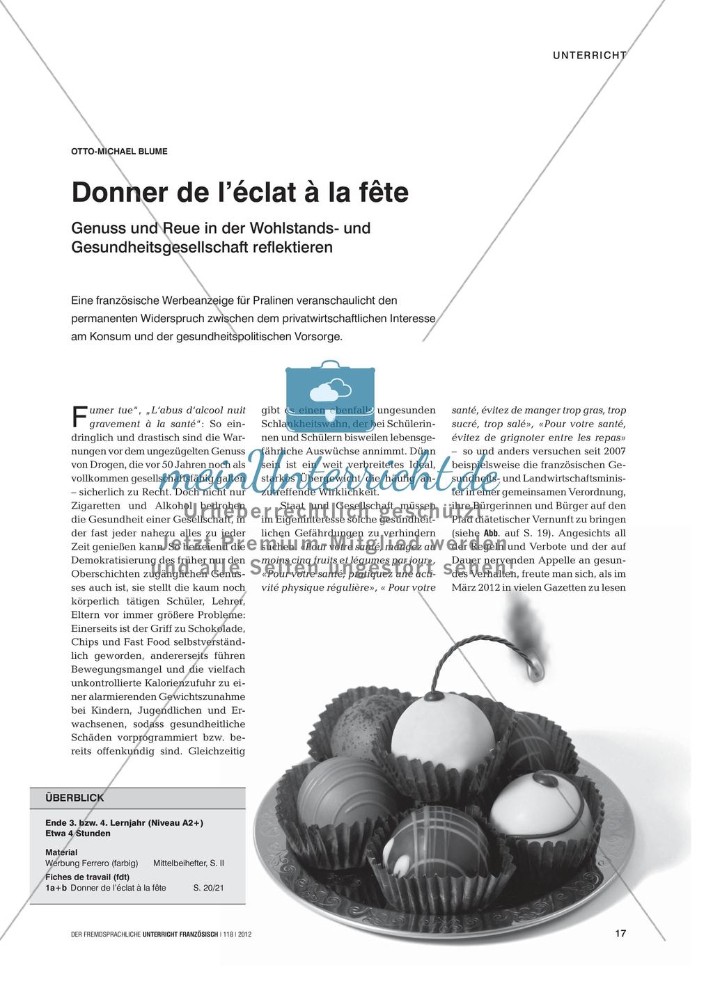 Werbung: Reflexion der Wohlstands- und Gesundheitsgesellschaft Preview 1