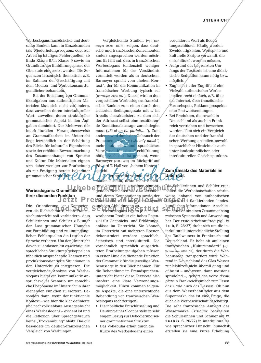 Grammatikarbeit: Werbeslogans Preview 2