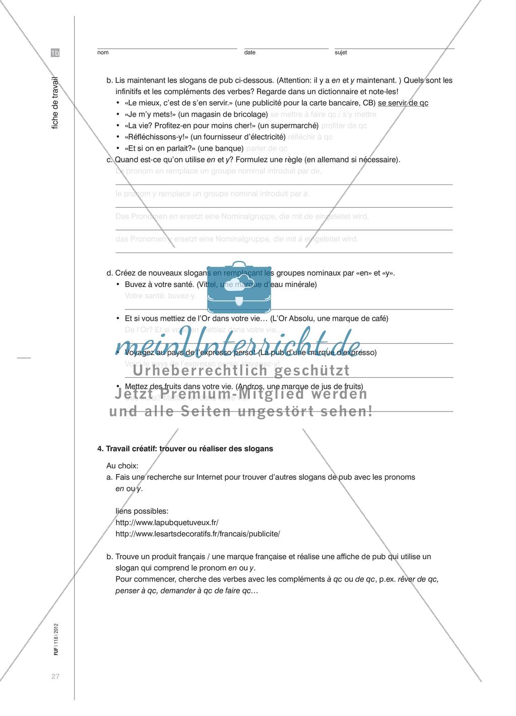 Grammatikarbeit: Werbeslogans Preview 6