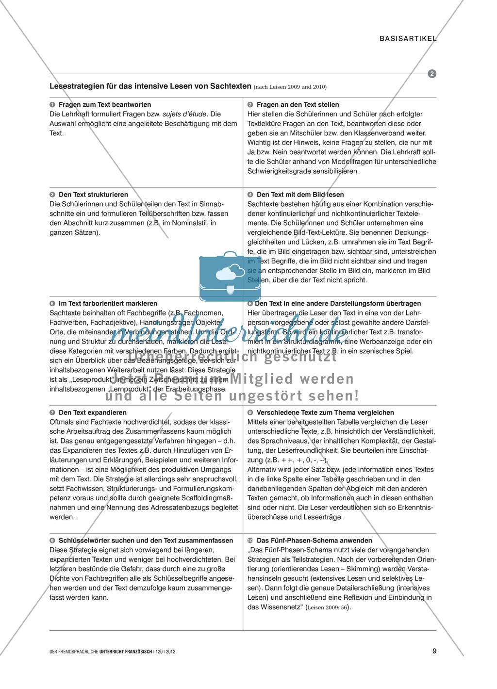 Sachtexte im Französischunterricht Preview 8