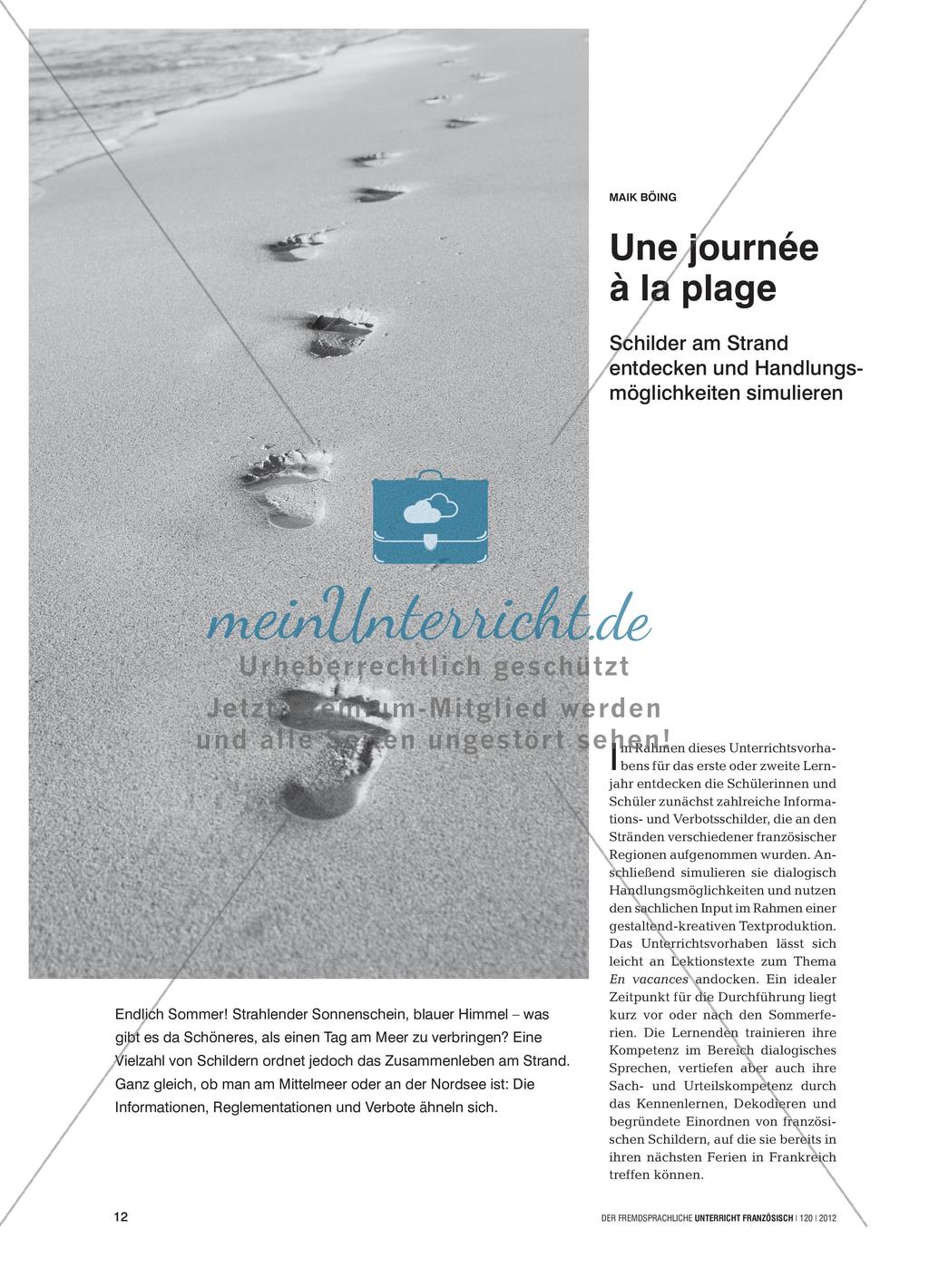 Sachtexte: Schilder am Strand Preview 1