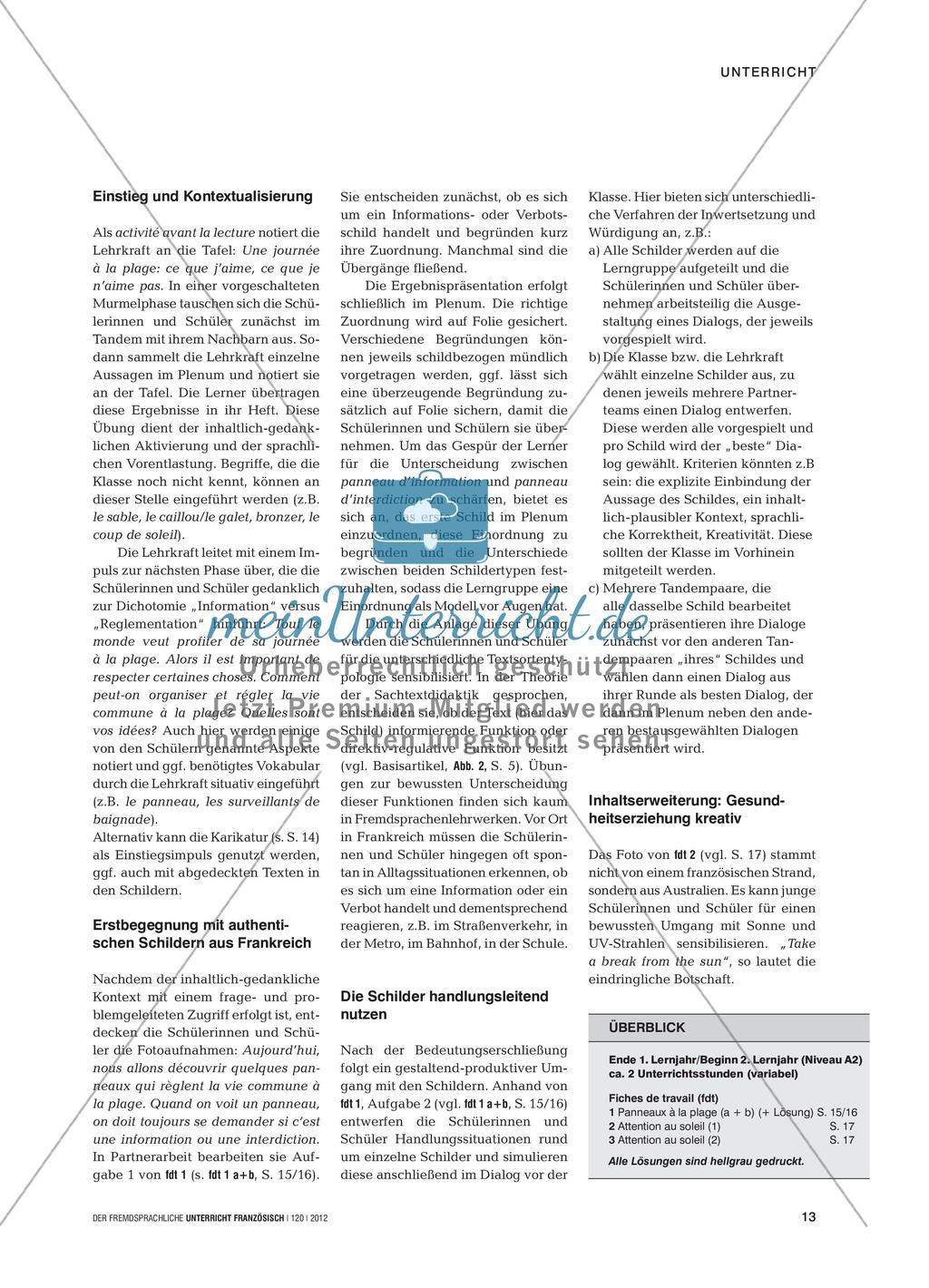 Sachtexte: Schilder am Strand Preview 2