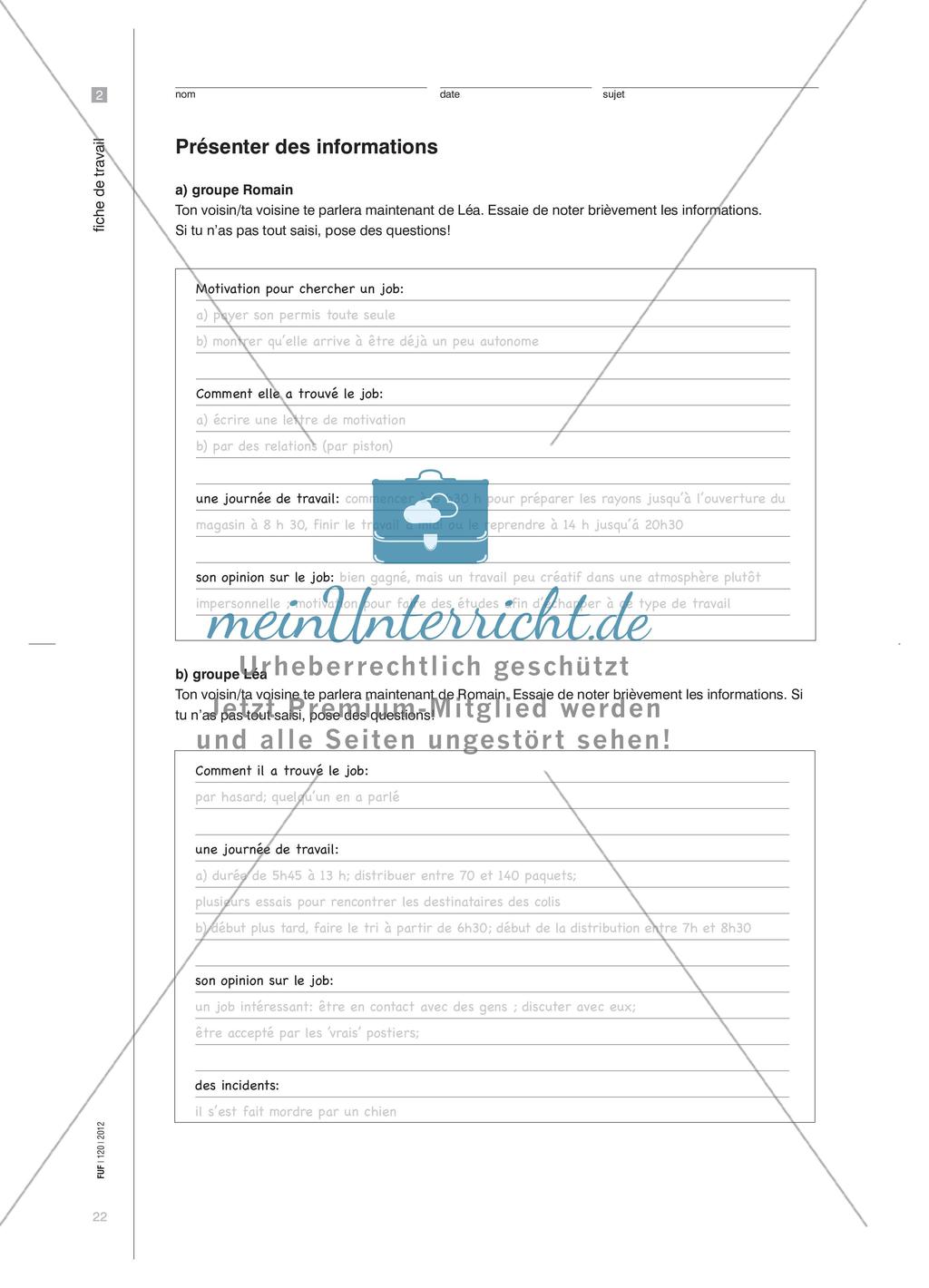 Sachtexte: Informationen über Ferienjobs Preview 5