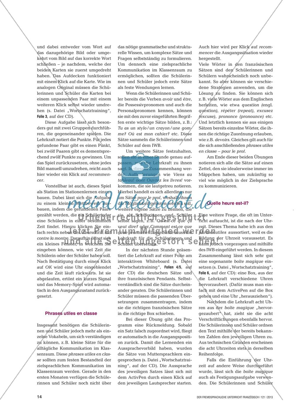 Wortschatztraining: Klassenzimmer Preview 3
