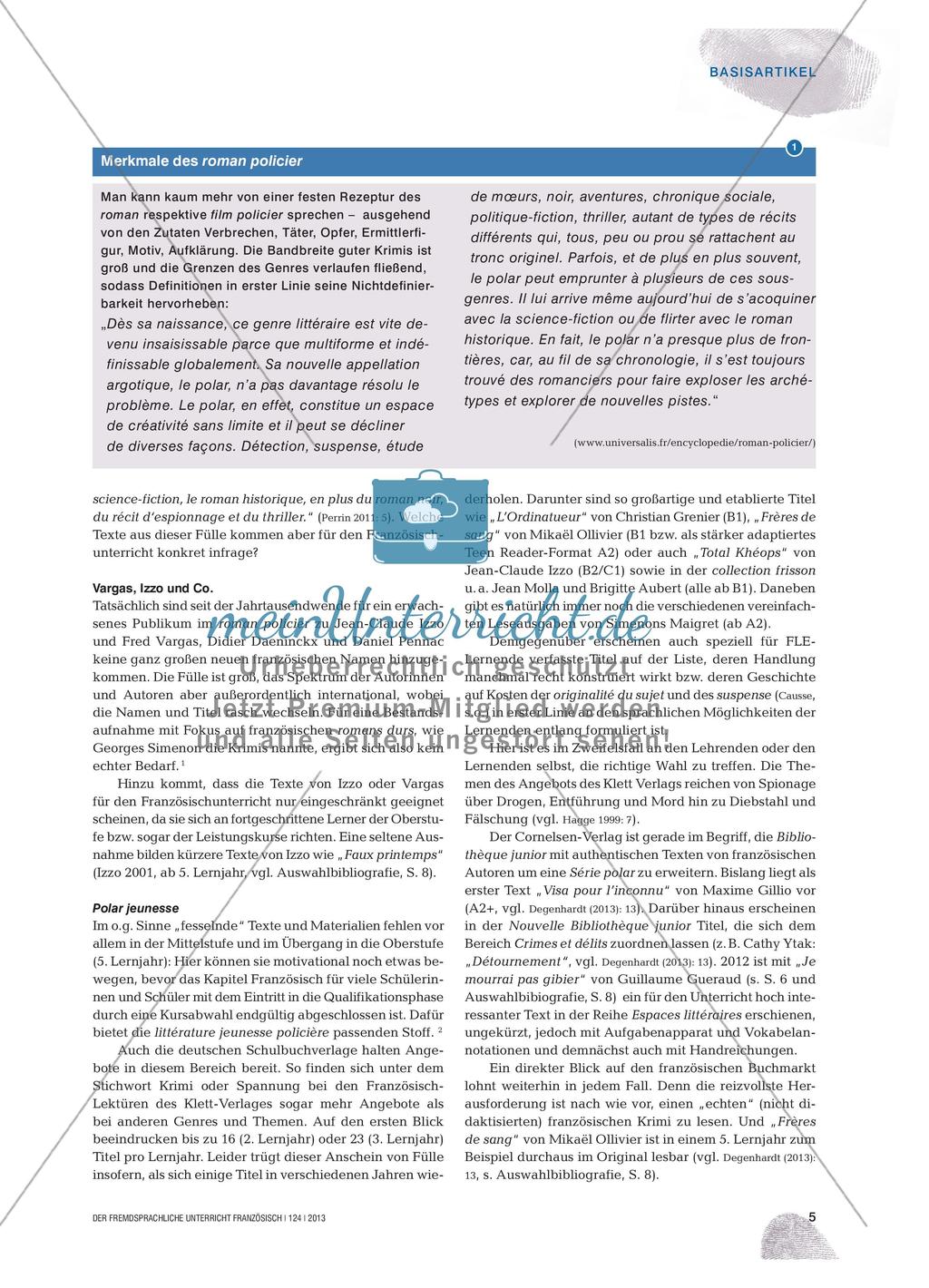 Lectures policières im Französischunterricht Preview 4