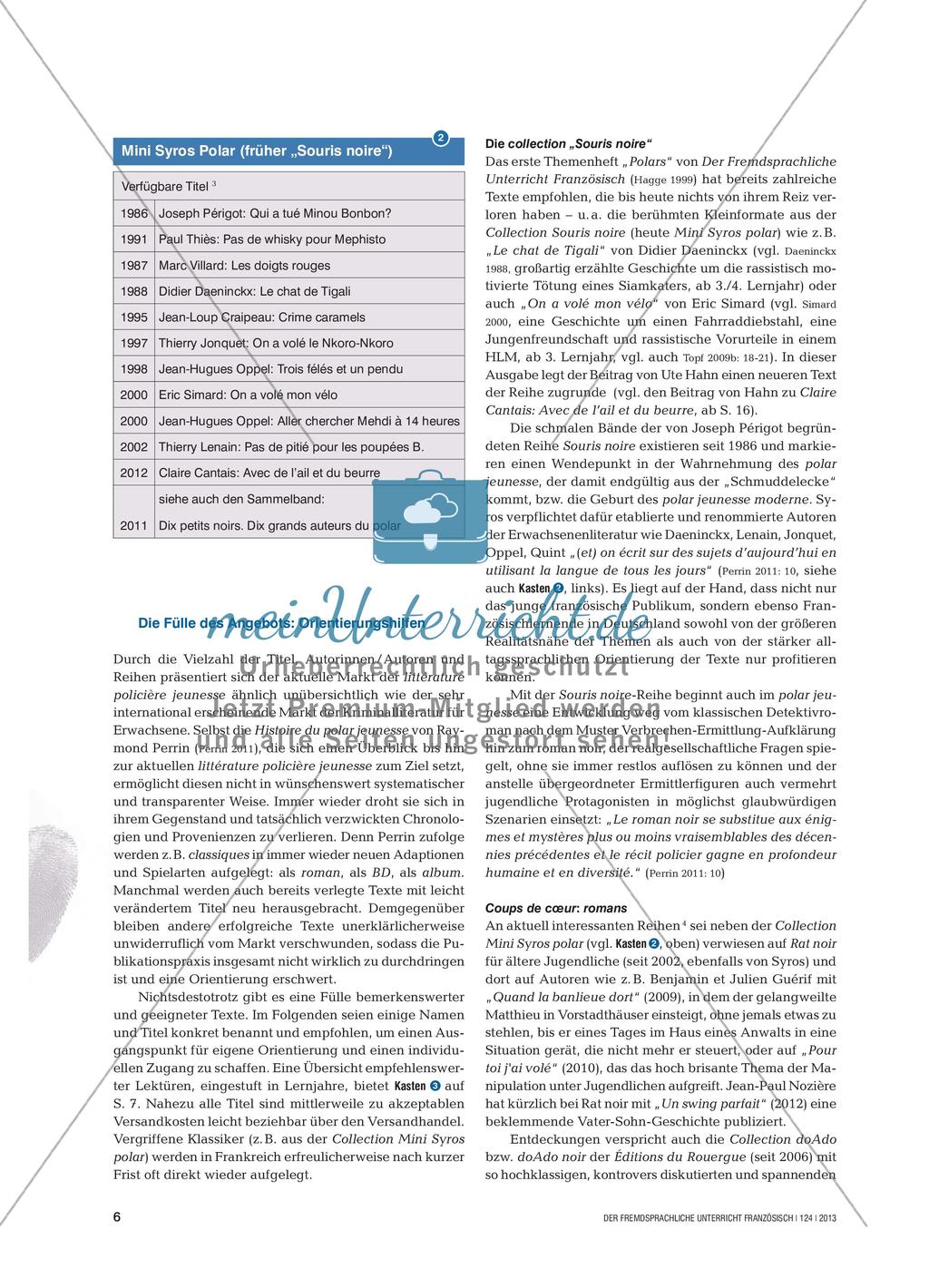 Lectures policières im Französischunterricht Preview 5