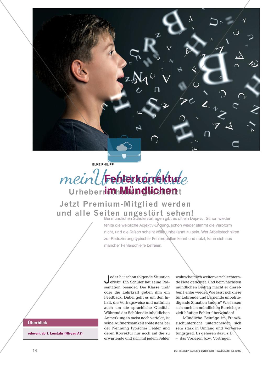 Fehlerkorrektur im Mündlichen Preview 1