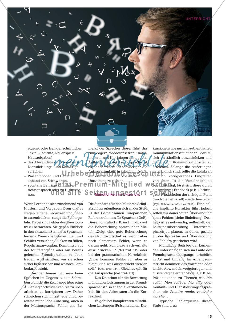 Fehlerkorrektur im Mündlichen Preview 2