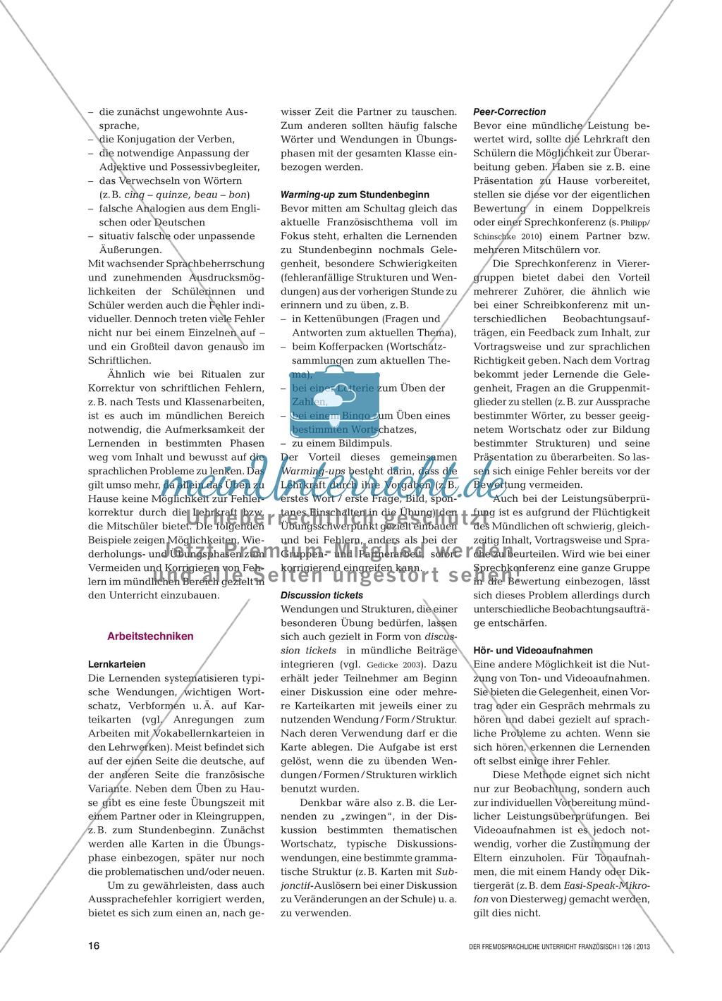 Fehlerkorrektur im Mündlichen Preview 3
