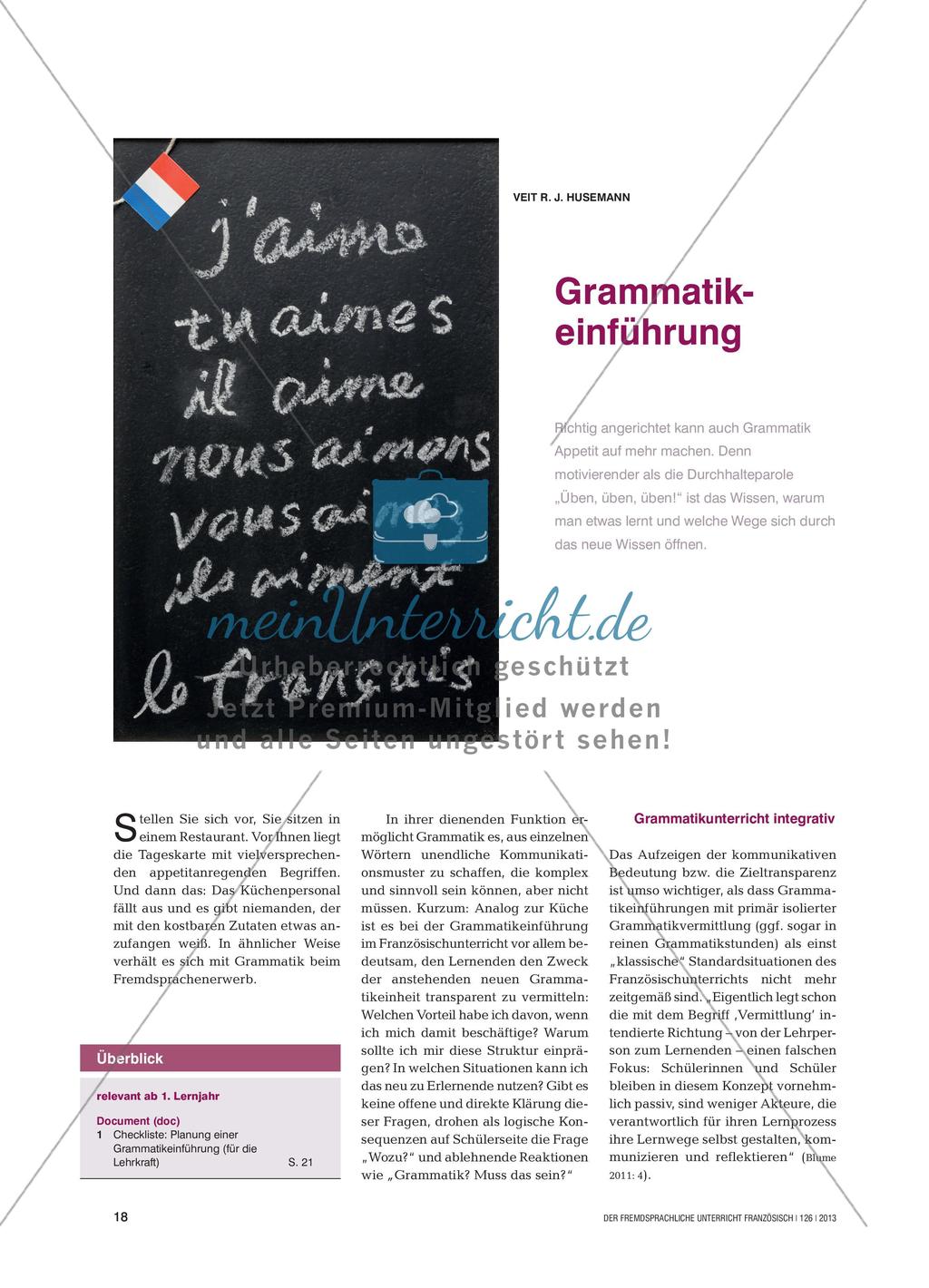 Grammatikeinführung Preview 1