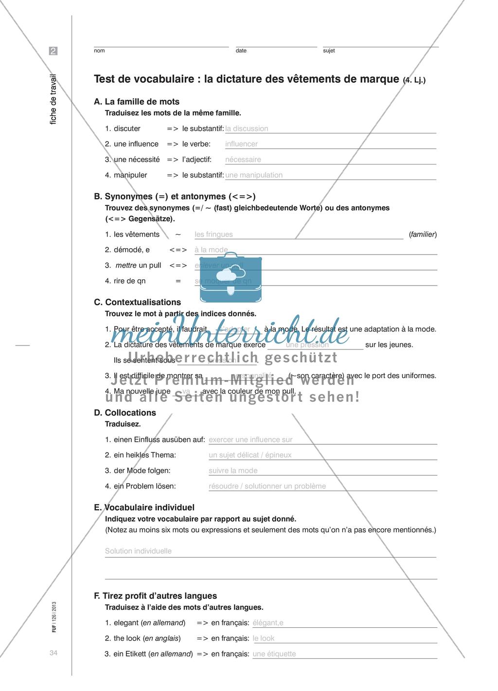 Vokabeltests Preview 5
